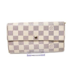 Auth Louis Vuitton Damier Azur Sarah Bifold Wallet